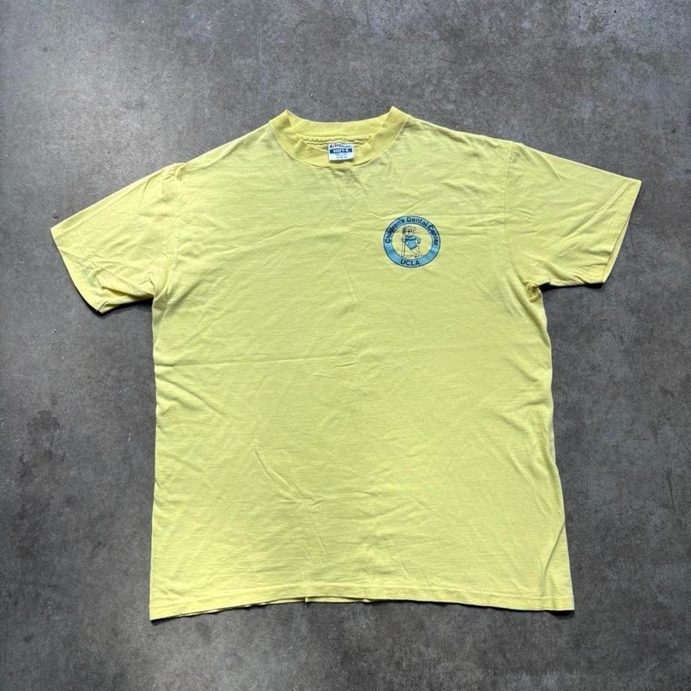 Vintage 90s UCLA Children's Dental Center yellow single stitch t-shirt Mens XL